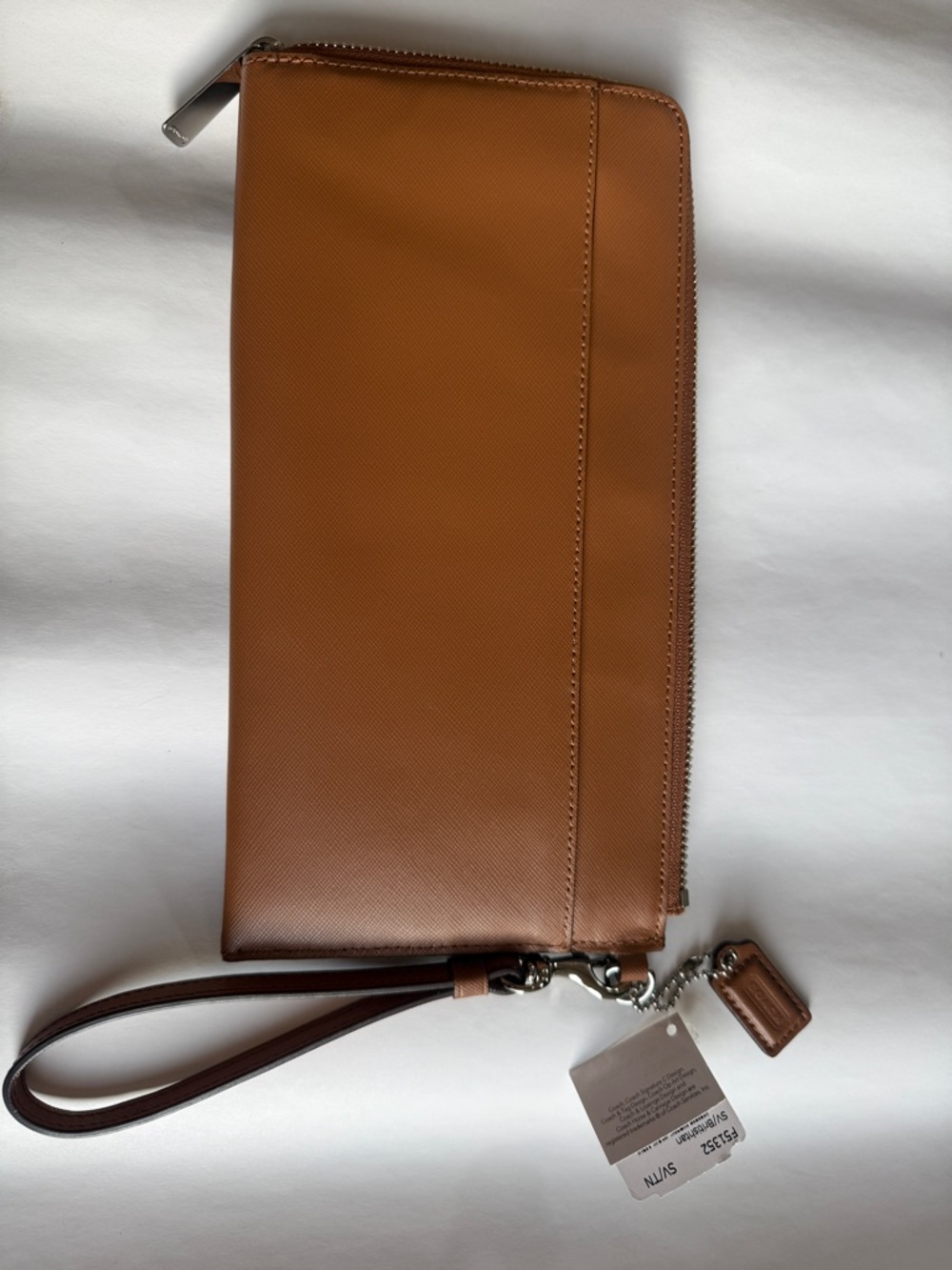 Coach Tan Leather Wristlet - Picture 2 of 7